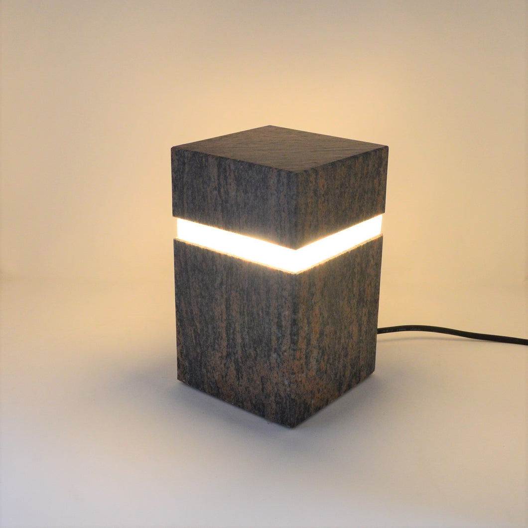 Stein-Cube-Leuchten aus Granit - Stein Ambiente